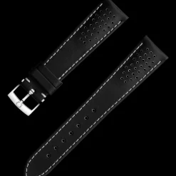Black leather strap with pin buckle^OMEGA Outlet