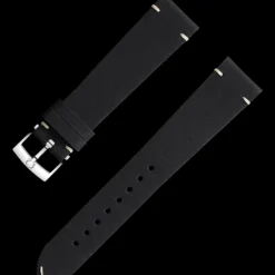 Black leather strap with pin buckle^OMEGA Clearance
