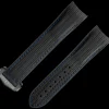 Black rubber strap with foldover clasp for the Seamaster Planet Ocean 600M^OMEGA Best