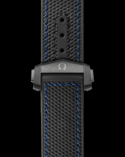 Black rubber strap with foldover clasp for the Seamaster Planet Ocean 600M^OMEGA Best