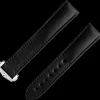 Black vegan strap with foldover clasp^OMEGA Sale