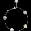 Bracelet, 18k white gold, angelite, chalcedony, jade, opale^OMEGA Online