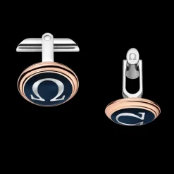 Cufflinks, 18k red gold, mother‑of‑pearl, stainless steel^OMEGA Sale