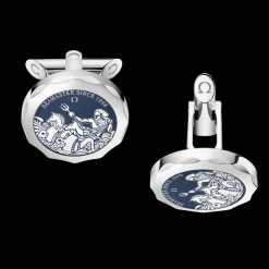 Cufflinks, sapphire crystal plates, stainless steel^OMEGA Sale