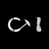 Earring, 18k white gold, diamonds^OMEGA Fashion