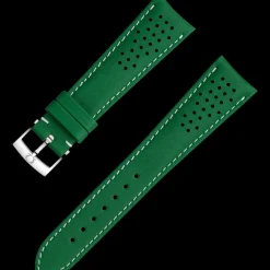 Green leather strap with pin buckle^OMEGA Hot