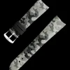 Grey camo leather strap with pin buckle^OMEGA New