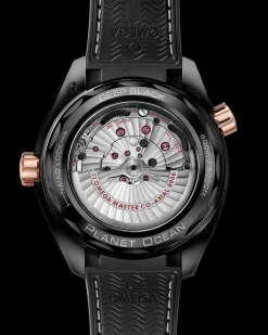 45.5 mm, black ceramic on leather strap with rubber lining^OMEGA Best