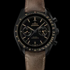 44.25 mm, black ceramic on leather strap^OMEGA Online