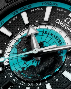 45.5 mm, black ceramic on rubber strap^OMEGA Discount