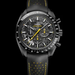 44.25 mm, black ceramic on rubber strap^OMEGA Online
