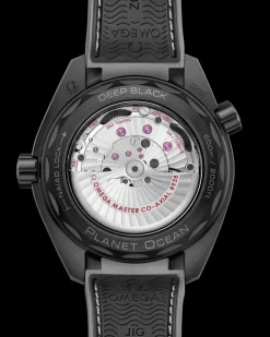 45.5 mm, black ceramic on rubber strap^OMEGA Outlet