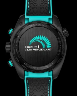 45.5 mm, black ceramic on rubber strap^OMEGA Outlet