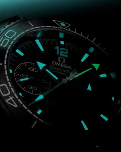 45.5 mm, black ceramic on rubber strap^OMEGA Outlet