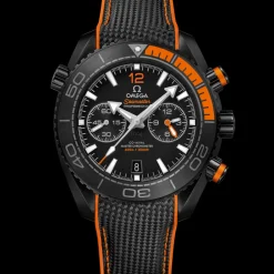 45.5 mm, black ceramic on rubber strap^OMEGA Clearance