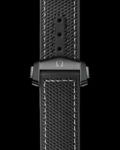 45.5 mm, black ceramic on rubber strap^OMEGA Outlet