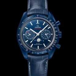 44.25 mm, blue ceramic on leather strap^OMEGA Sale