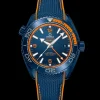 45.5 mm, blue ceramic on rubber strap^OMEGA Fashion