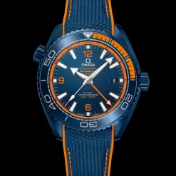 45.5 mm, blue ceramic on rubber strap^OMEGA Fashion