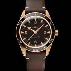 41 mm, Bronze gold on leather strap^OMEGA Sale