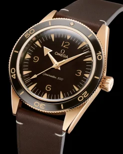 41 mm, Bronze gold on leather strap^OMEGA Sale