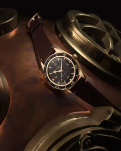 41 mm, Bronze gold on leather strap^OMEGA Sale