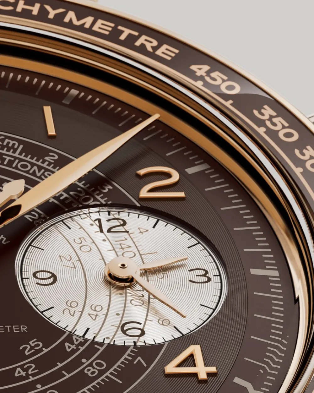 43 mm, Bronze gold on leather strap^OMEGA Hot