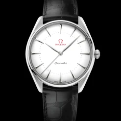 39.5 mm, Canopus Gold™ on leather strap^OMEGA New