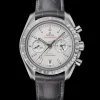 44.25 mm, grey ceramic on leather strap with foldover clasp^OMEGA New