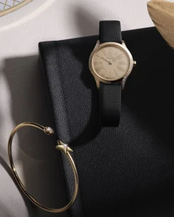 26 mm, Moonshine™ gold on fabric strap^OMEGA Fashion