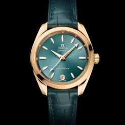 34 mm, Moonshine™ gold on leather strap^OMEGA Clearance