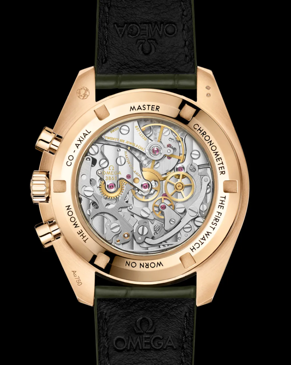 42 mm, Moonshine™ gold on leather strap^OMEGA New