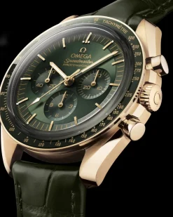 42 mm, Moonshine™ gold on leather strap^OMEGA New