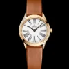 26 mm, Moonshine™ gold on leather strap^OMEGA Hot