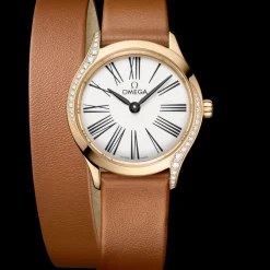 26 mm, Moonshine™ gold on leather strap^OMEGA Outlet