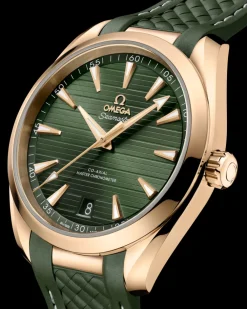 41 mm, Moonshine™ gold on rubber strap^OMEGA New
