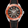 45.5 mm, O‑MEGASTEEL on rubber strap^OMEGA Hot