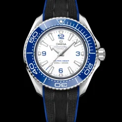 45.5 mm, O‑MEGASTEEL on rubber strap^OMEGA Best
