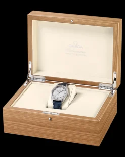 39 mm, platinum on leather strap^OMEGA Discount