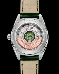 41 mm, platinum on leather strap^OMEGA Hot