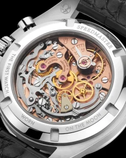 42 mm, platinum on leather strap^OMEGA Clearance