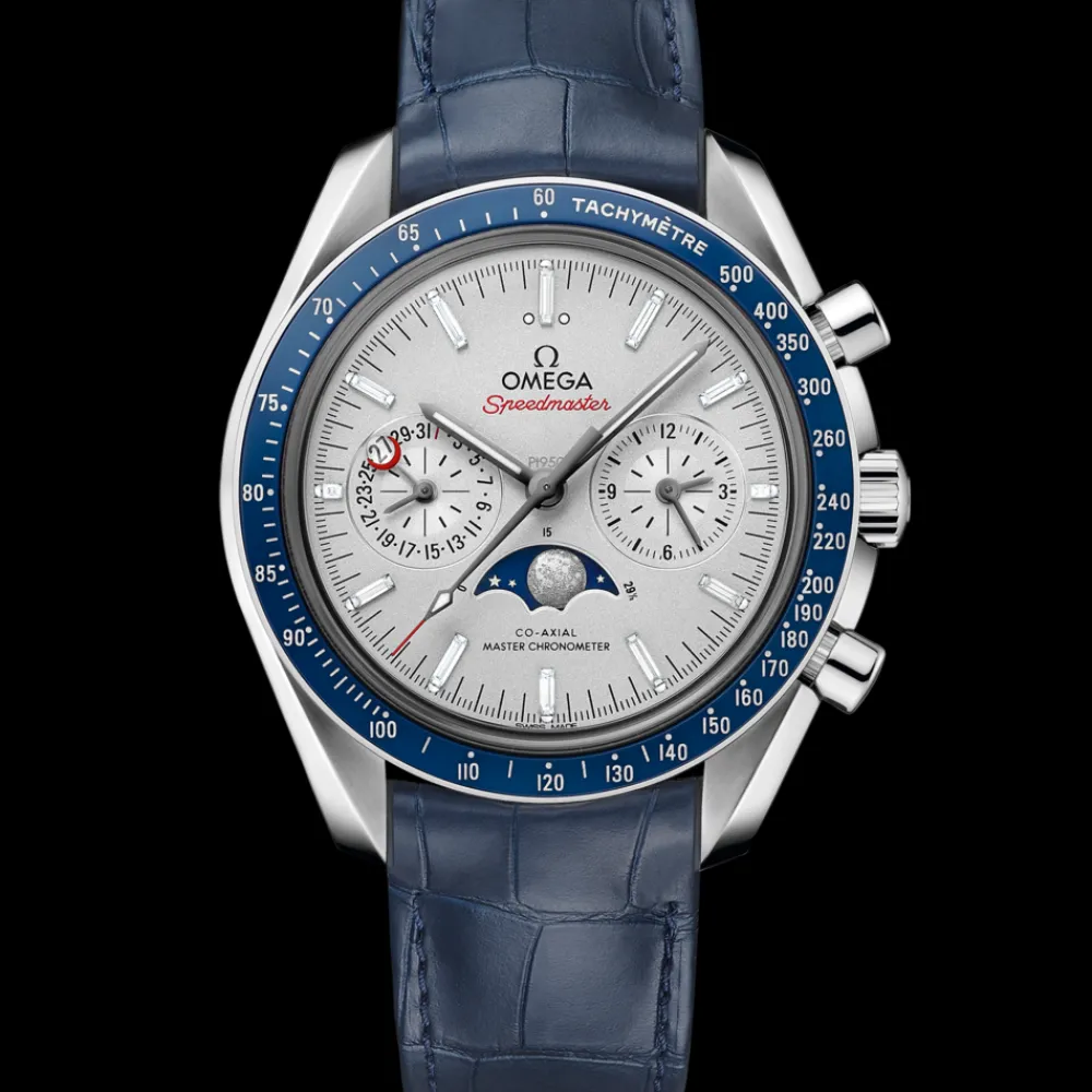 44.25 mm, platinum on leather strap^OMEGA Clearance
