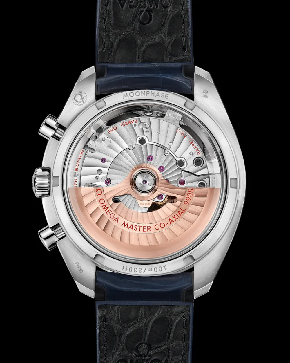 44.25 mm, platinum on leather strap^OMEGA Clearance