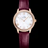 27.5 mm, Sedna™ gold on leather strap^OMEGA New
