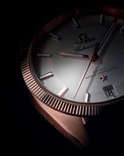 39 mm, Sedna™ gold on leather strap^OMEGA Discount