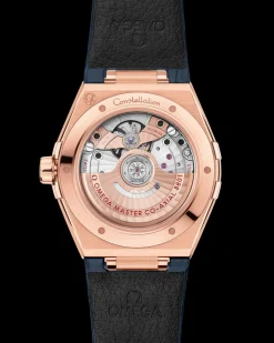 39 mm, Sedna™ gold on leather strap^OMEGA Fashion