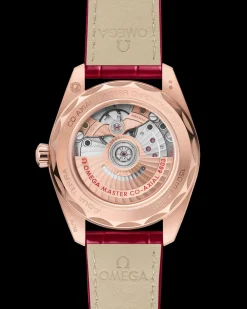 38 mm, Sedna™ gold on leather strap^OMEGA Discount