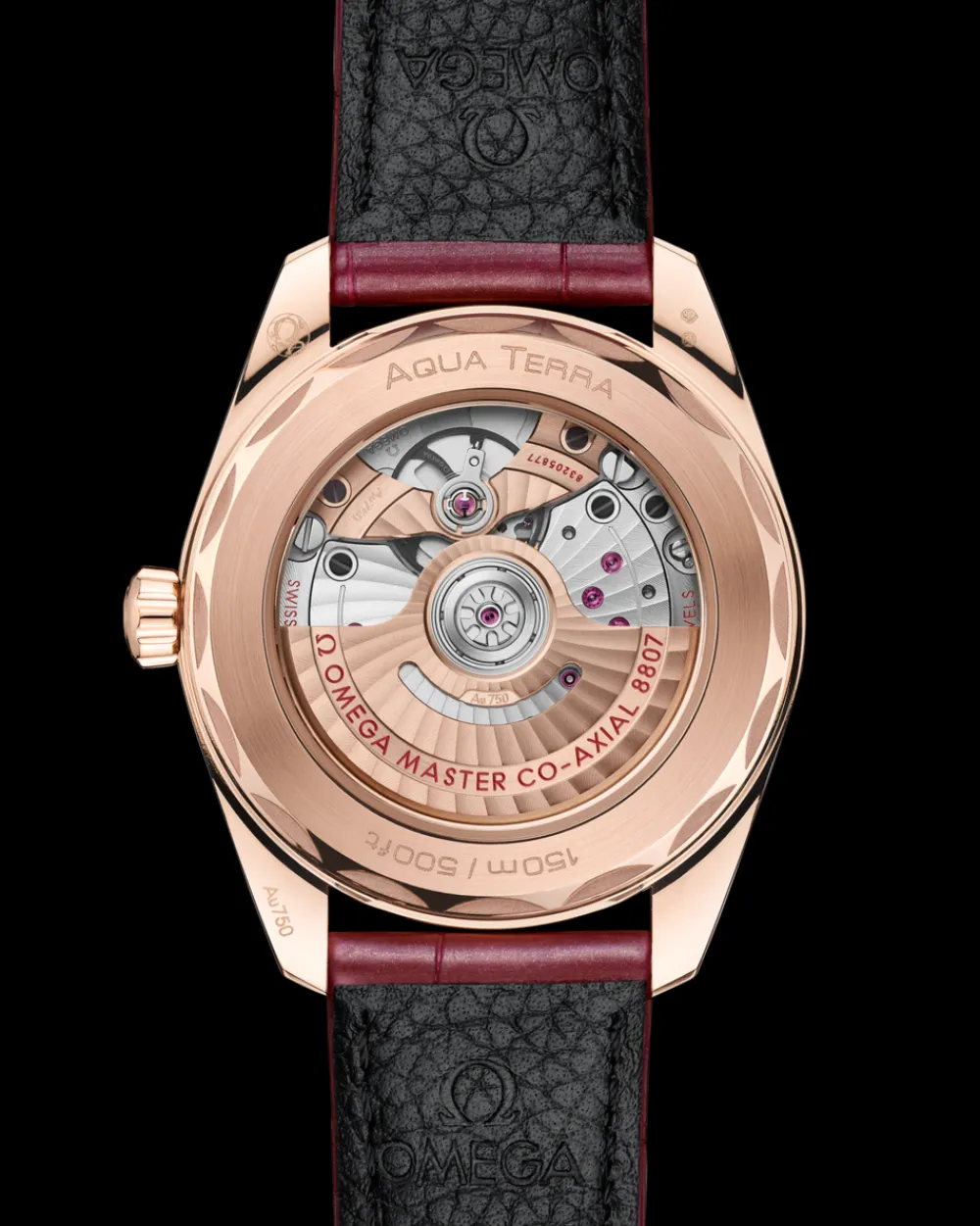 38 mm, Sedna™ gold on leather strap^OMEGA Hot
