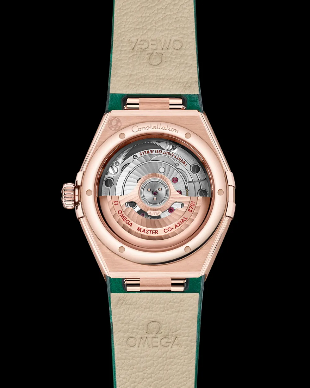 29 mm, Sedna™ gold on leather strap^OMEGA Best