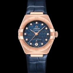 29 mm, Sedna™ gold on leather strap^OMEGA Online